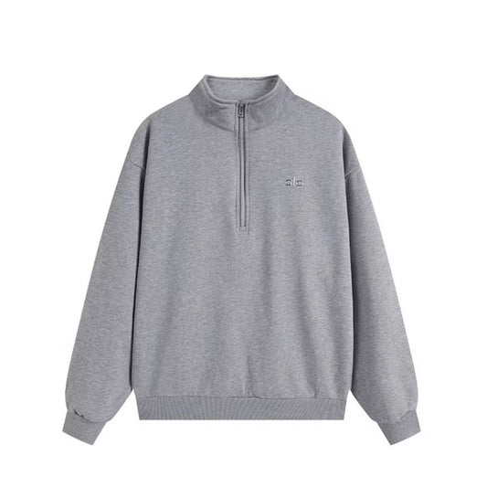 Alo Quarter Zip Set Grey