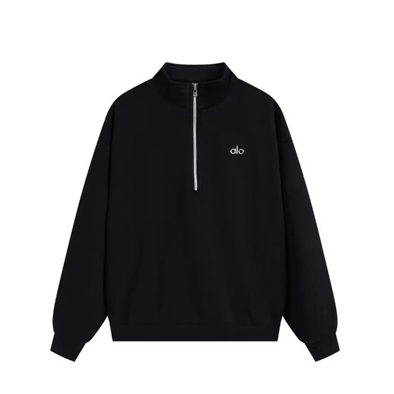 Alo Quarter Zip Set Black