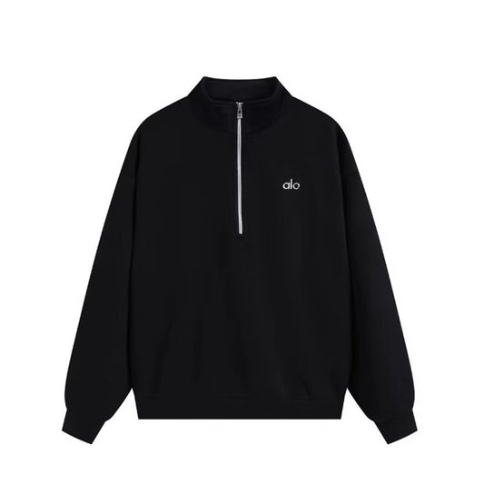 Alo Quarter Zip Set Black
